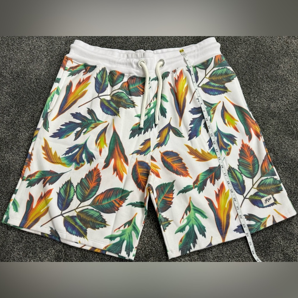 RTGB~NWT~Sweat‎ Shorts~Summer Leaf/White~Mens Sz 3X~MSRP $87 G-37